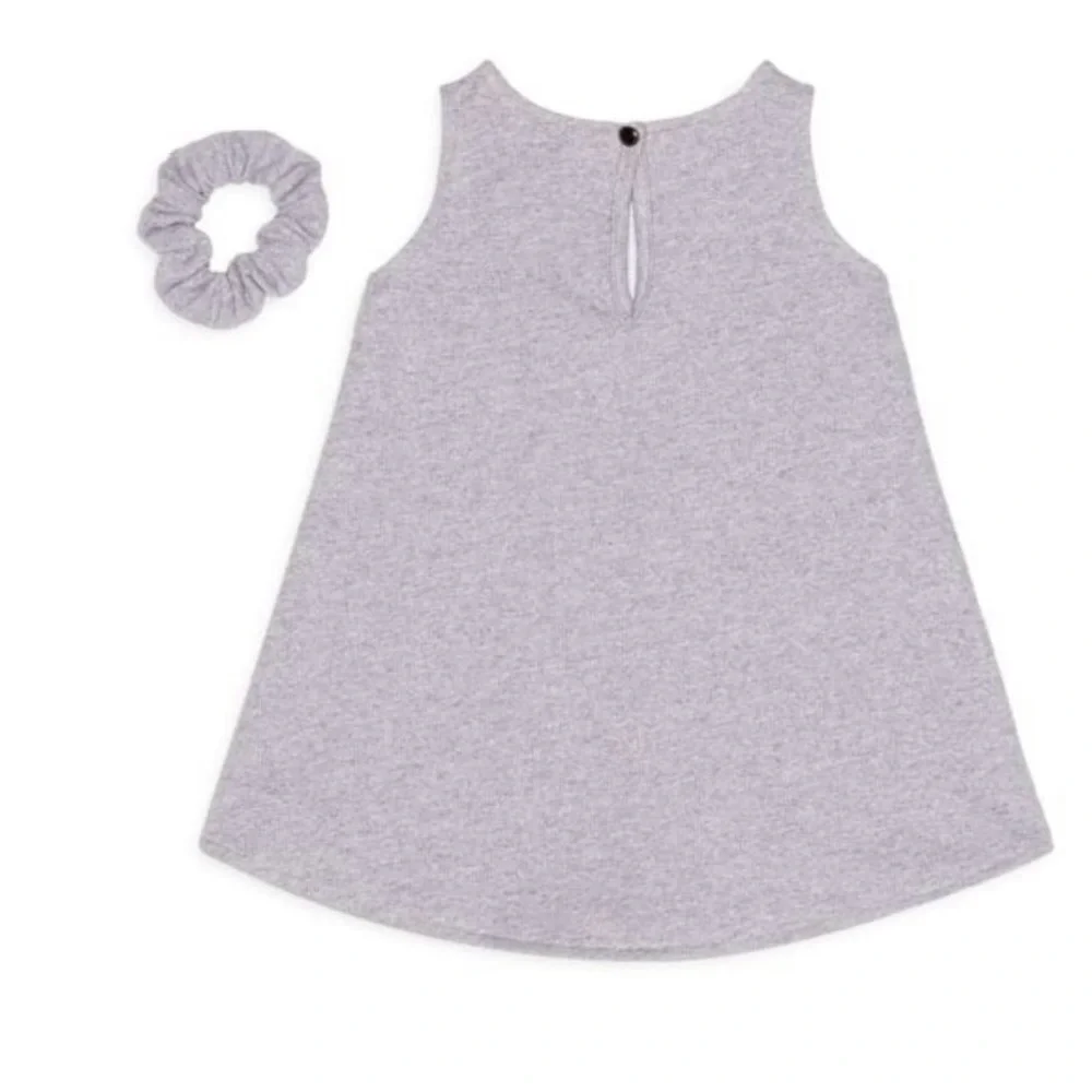 NWT Miles & Milan Baby Heathered Millie‎ Dress With Scrunchie Size 12-18 Months